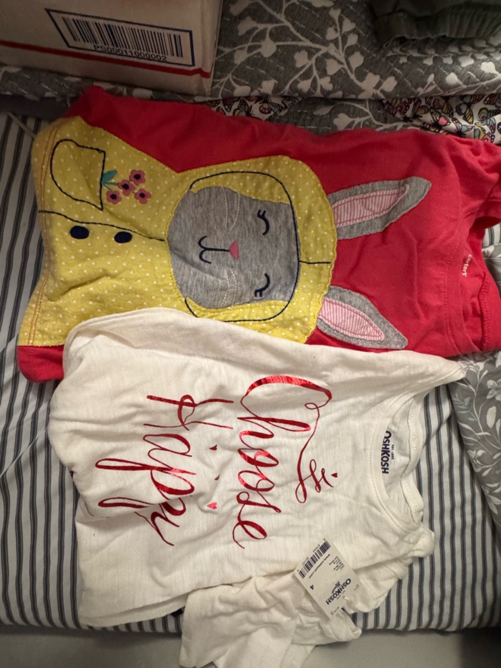 Carter's Red Kids' Pajama Top with Yellow Bunny Applique